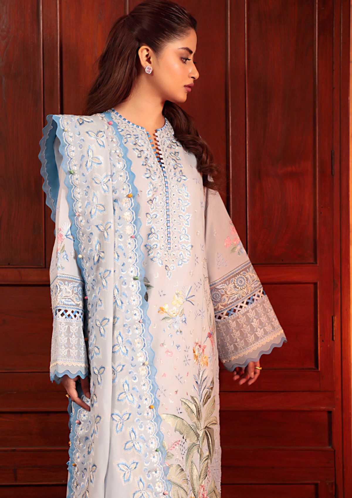 Zaha Lawn'24 ZL-01B (ELA) - Mohsin Saeed Fabrics