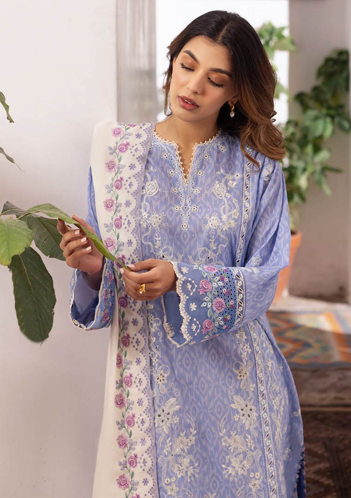 Zaha Lawn'24 ZL-15B (NARINA) - Mohsin Saeed Fabrics
