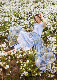 Mushq Hemline The Secret Garden'24 D-08A MYOSOTIS - Mohsin Saeed Fabrics