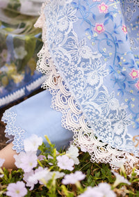 Mushq Hemline The Secret Garden'24 D-08A MYOSOTIS - Mohsin Saeed Fabrics