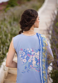 Mushq Hemline The Secret Garden'24 D-08A MYOSOTIS - Mohsin Saeed Fabrics