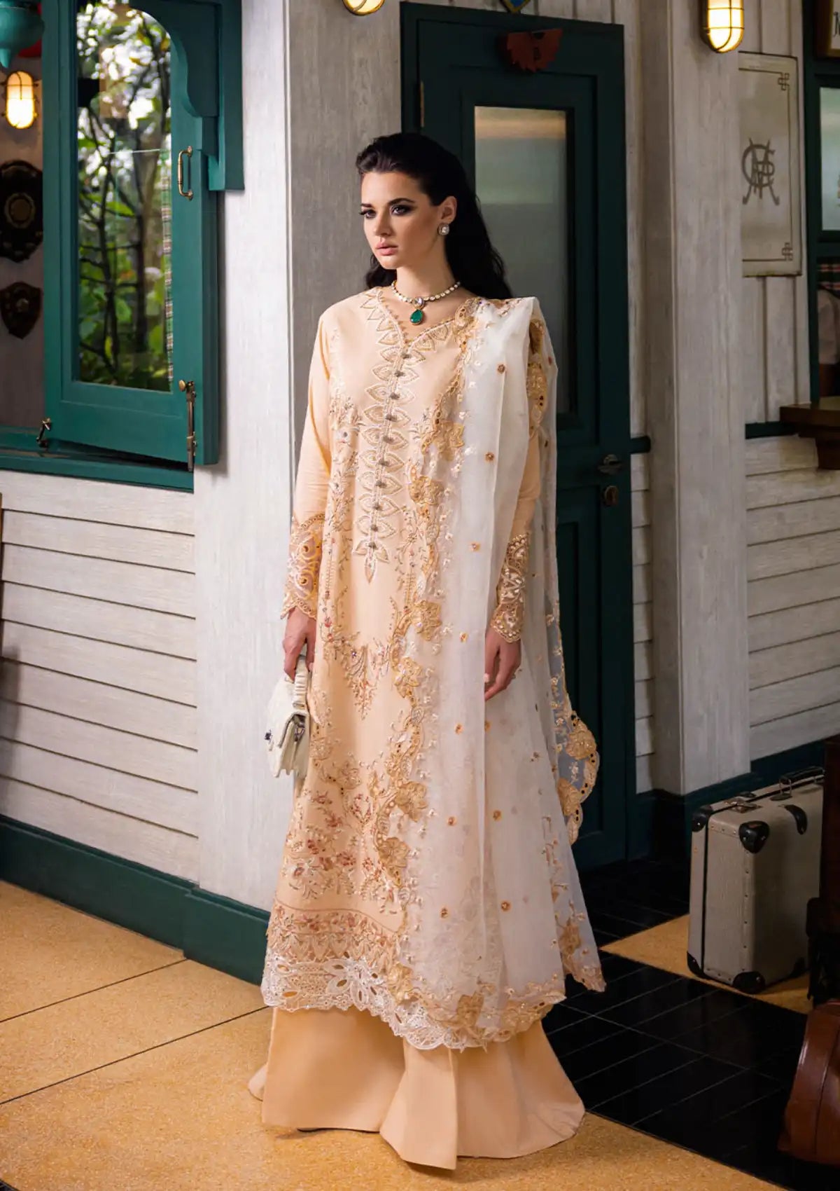 Mushq Orient Express Lawn'24 MUN-210 ODYSSEY - Mohsin Saeed Fabrics