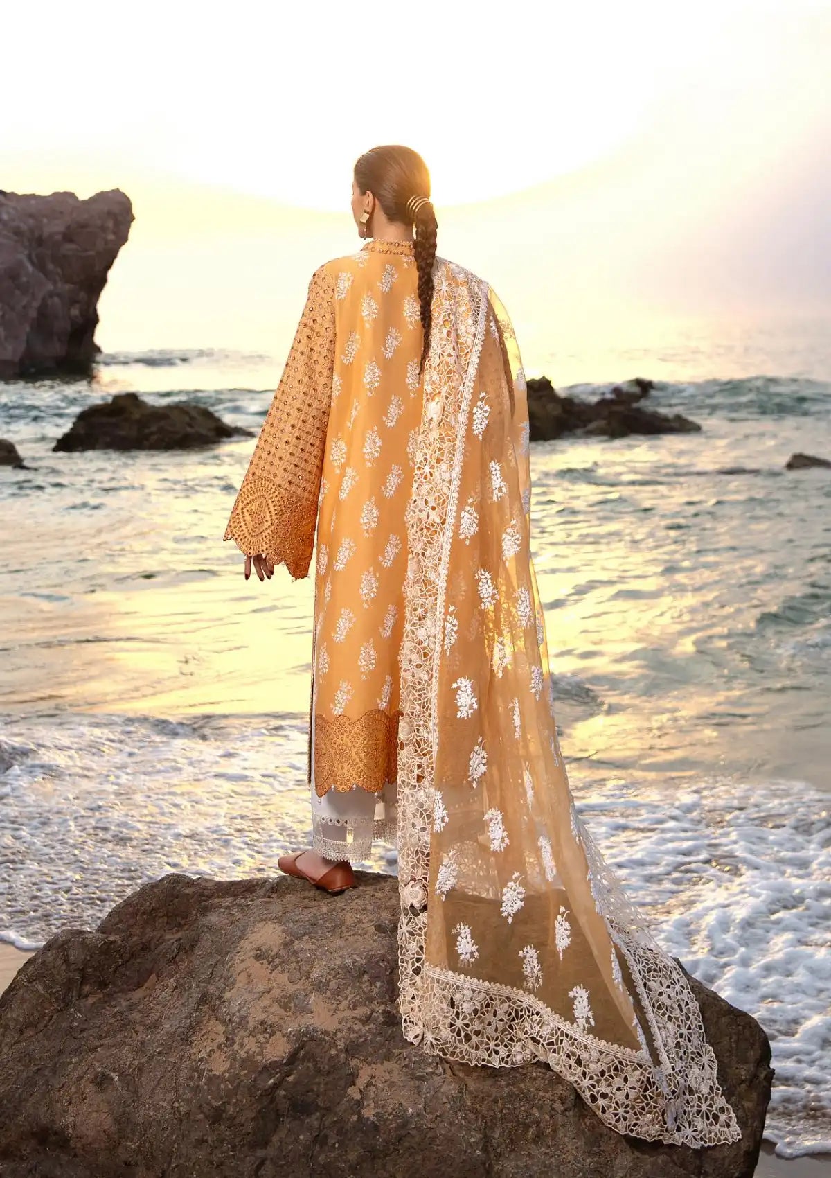 Mohsin Naveed Ranjha Festive Lawn'24 MFL-013 - Mohsin Saeed Fabrics