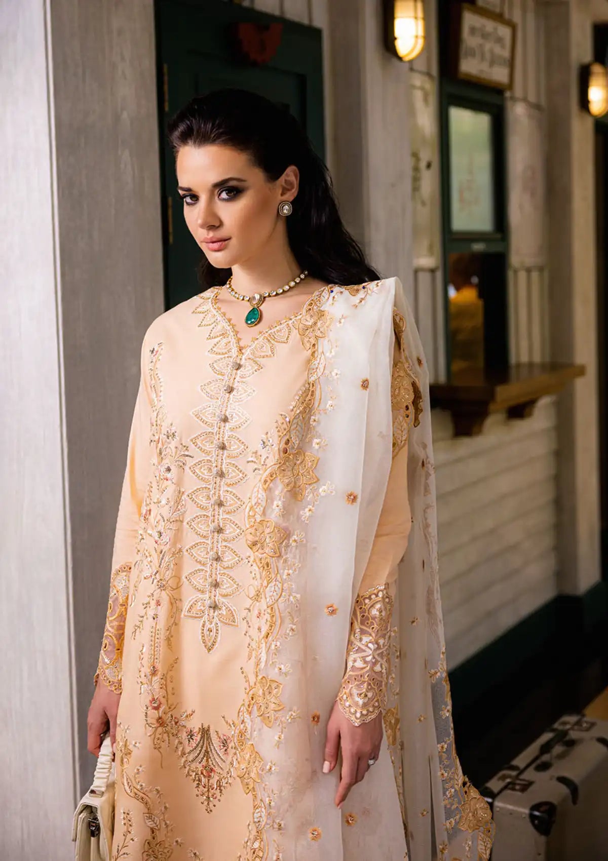 Mushq Orient Express Lawn'24 MUN-210 ODYSSEY - Mohsin Saeed Fabrics
