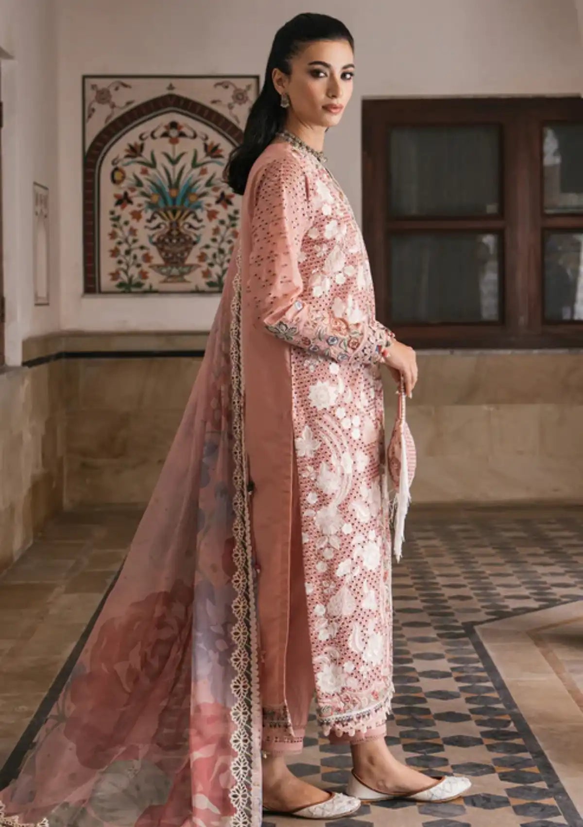 Jazmin Shahkaar Luxury Lawn'24 D-04 - Mohsin Saeed Fabrics