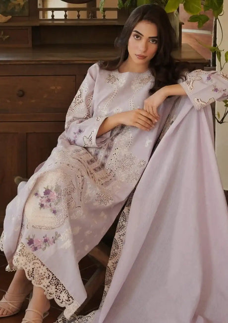 Manara Luxury Lawn'24 ML-04 LILIA - Mohsin Saeed Fabrics