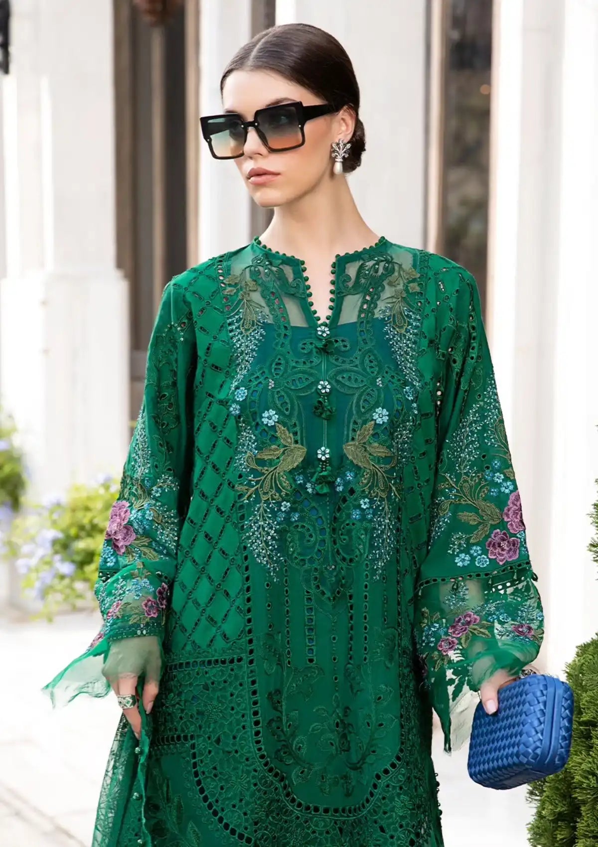 Maria.B Eid Luxury Lawn'24 D-02 - Mohsin Saeed Fabrics