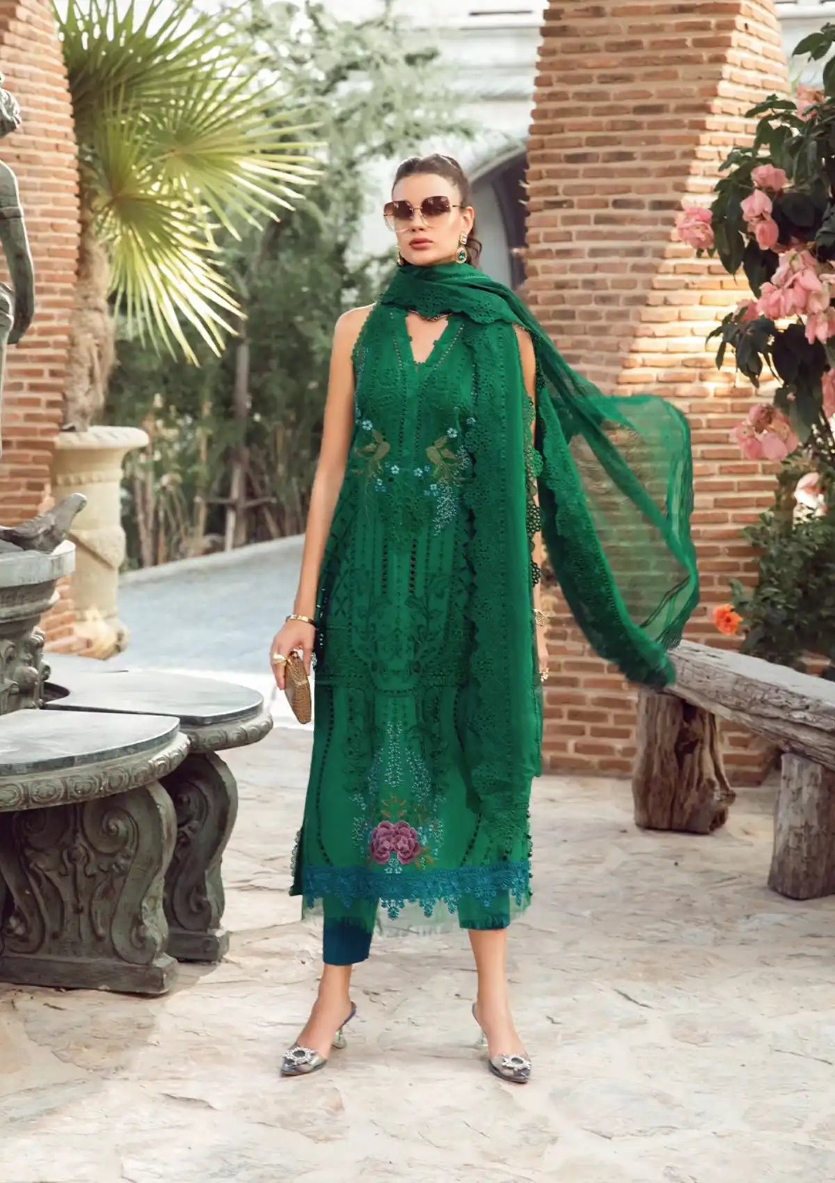 Maria.B Eid Luxury Lawn'24 D-02 - Mohsin Saeed Fabrics