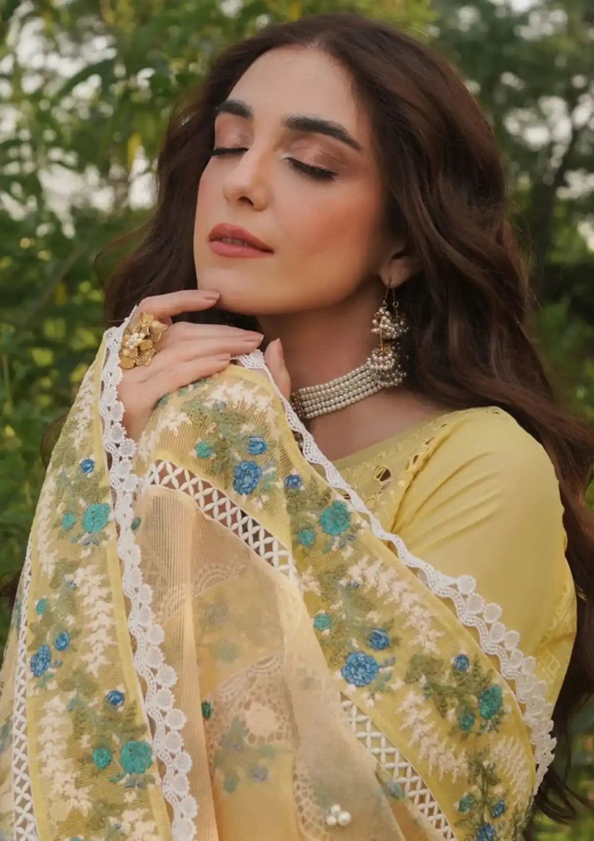 Manara Luxury Lawn'24 ML-05 NEHAAL - Mohsin Saeed Fabrics