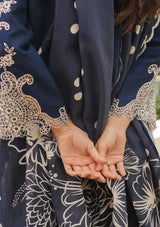 Manara Luxury Lawn'24 ML-01 SAPPHIRE - Mohsin Saeed Fabrics