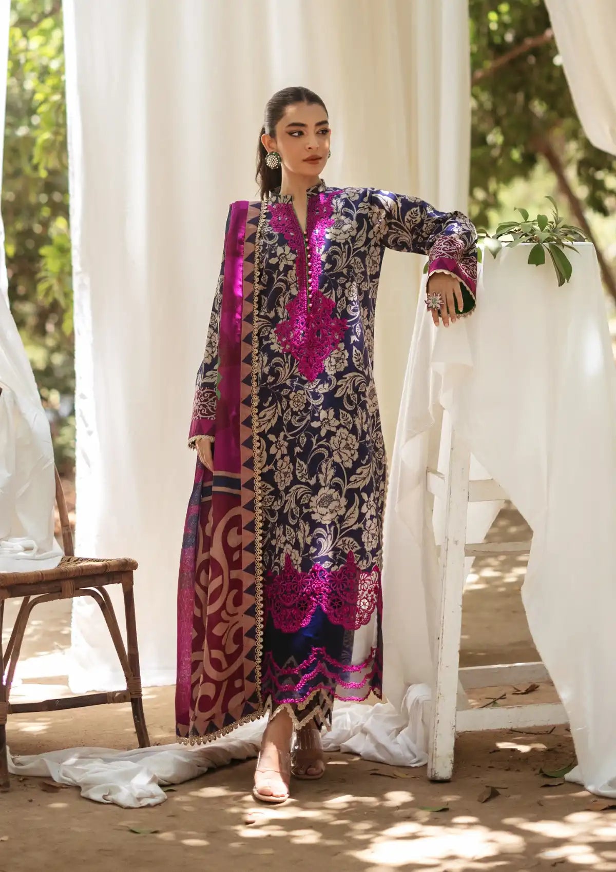 Tahra By Zainab Chottani Lawn'24 D-07B-TAMARA - Mohsin Saeed Fabrics