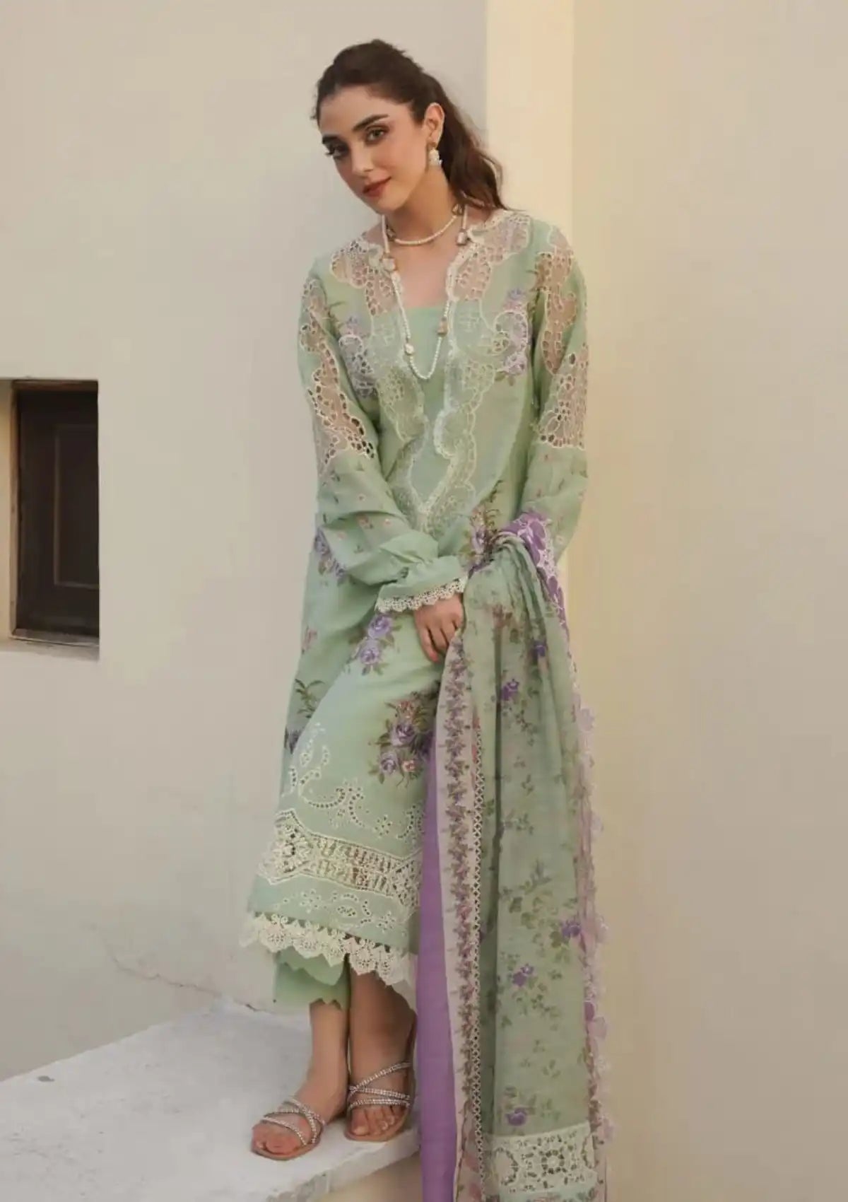 Manara Luxury Lawn'24 ML-03 AMALIA - Mohsin Saeed Fabrics