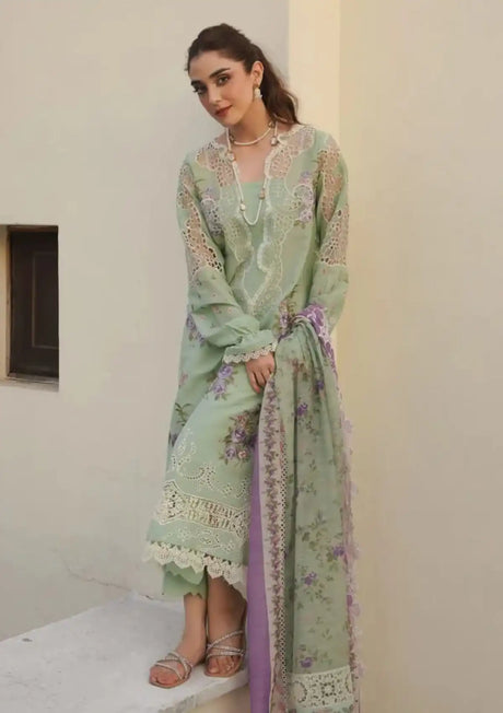 Manara Luxury Lawn'24 ML-03 AMALIA - Mohsin Saeed Fabrics