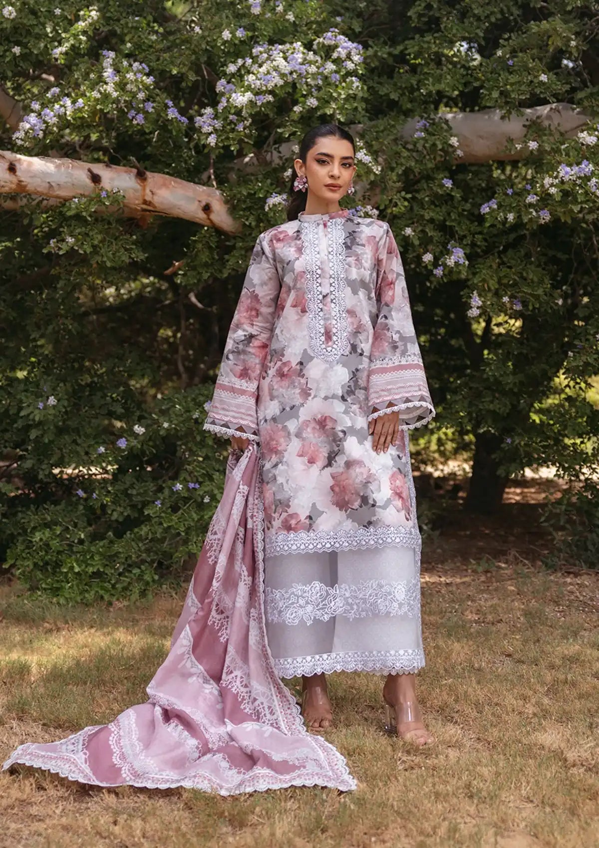 Tahra By Zainab Chottani Lawn'24 D-03B-ZINNIA - Mohsin Saeed Fabrics