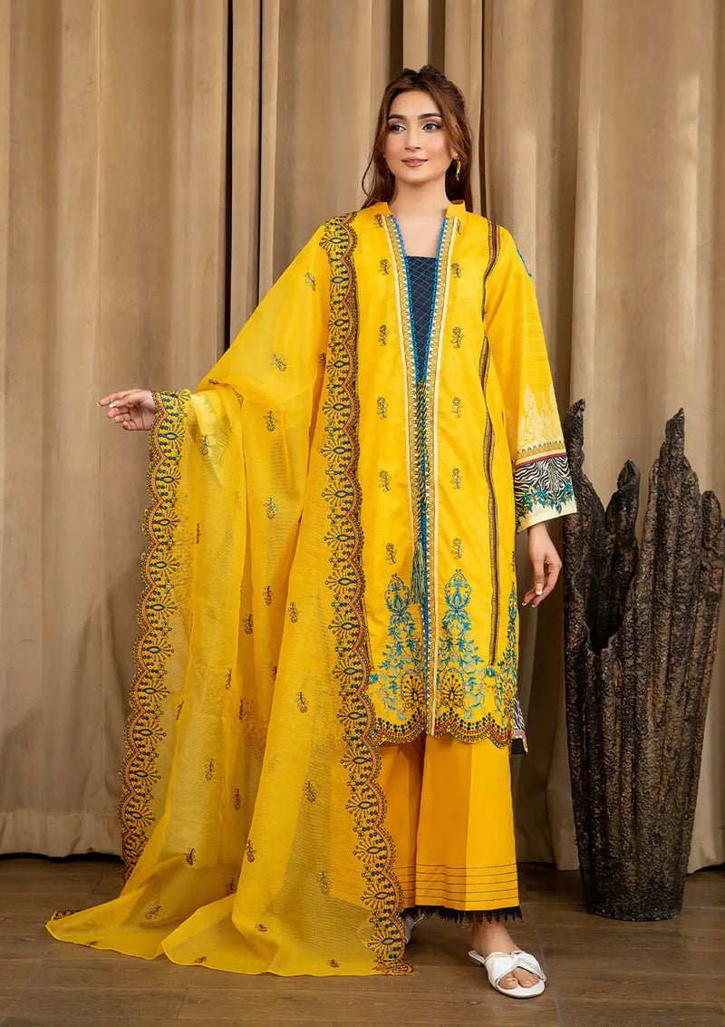 Safwa Bliss Emb Lawn'24 SBL-08 - Mohsin Saeed Fabrics