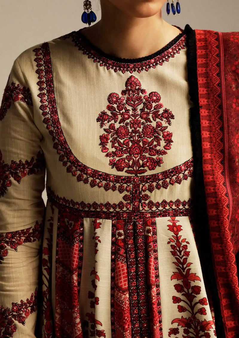 Hussain Rehar Winter Shawl Khaddar'23 Opaline - Mohsin Saeed Fabrics