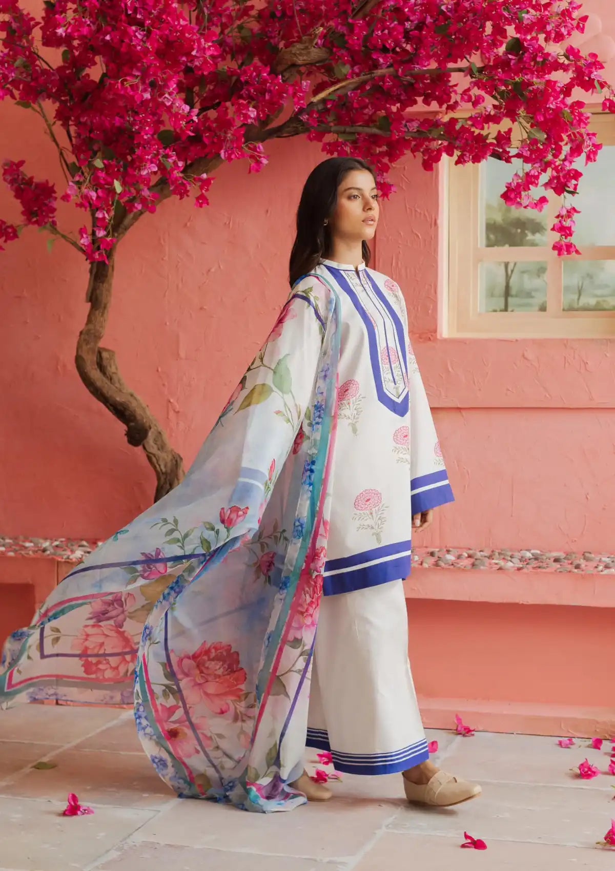 Coco Prints By Zara Shahjahan'24 D-05-MELON BLUSH