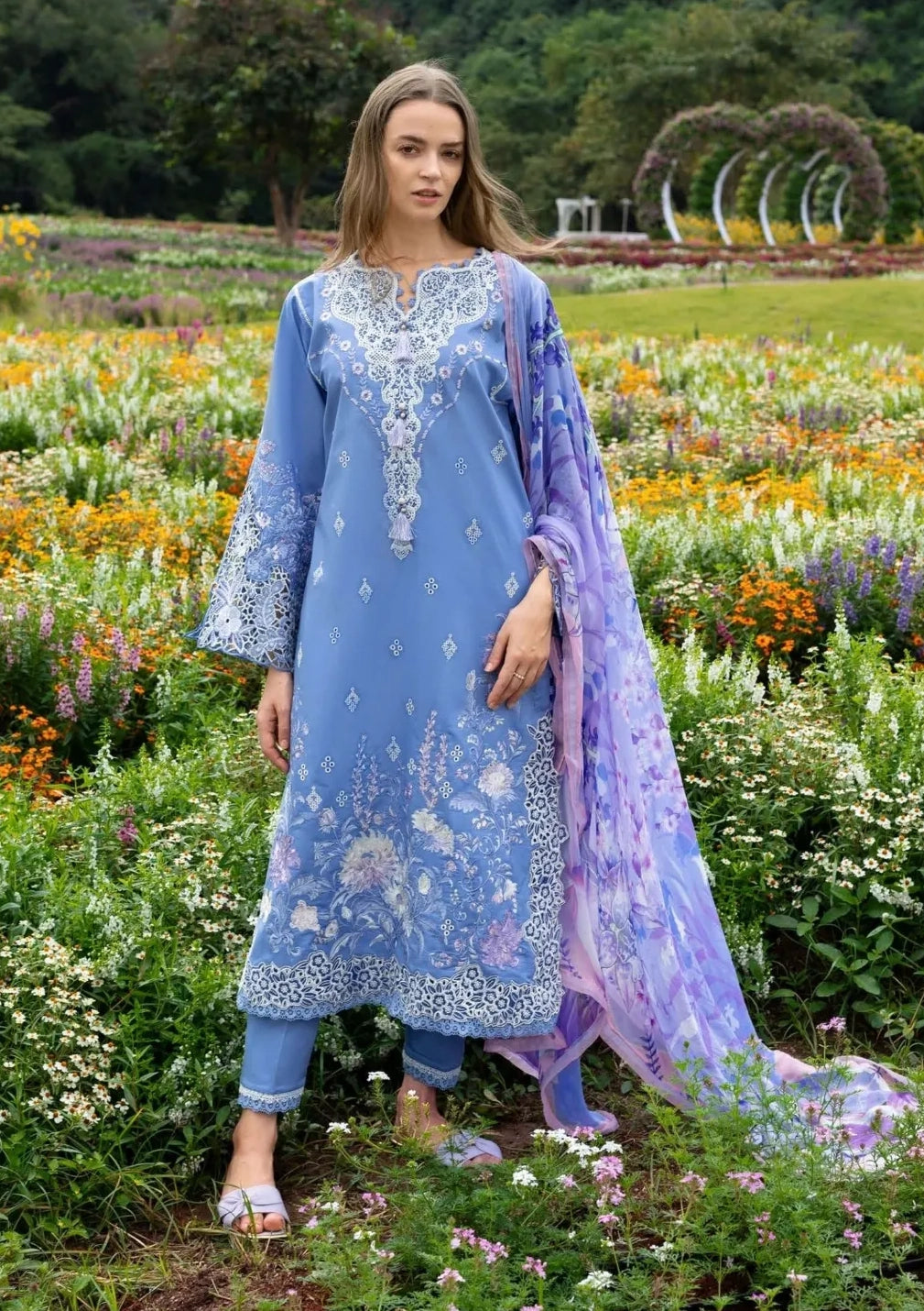 Mushq Secret Garden Hemline'26 D-15A Azure Bloom