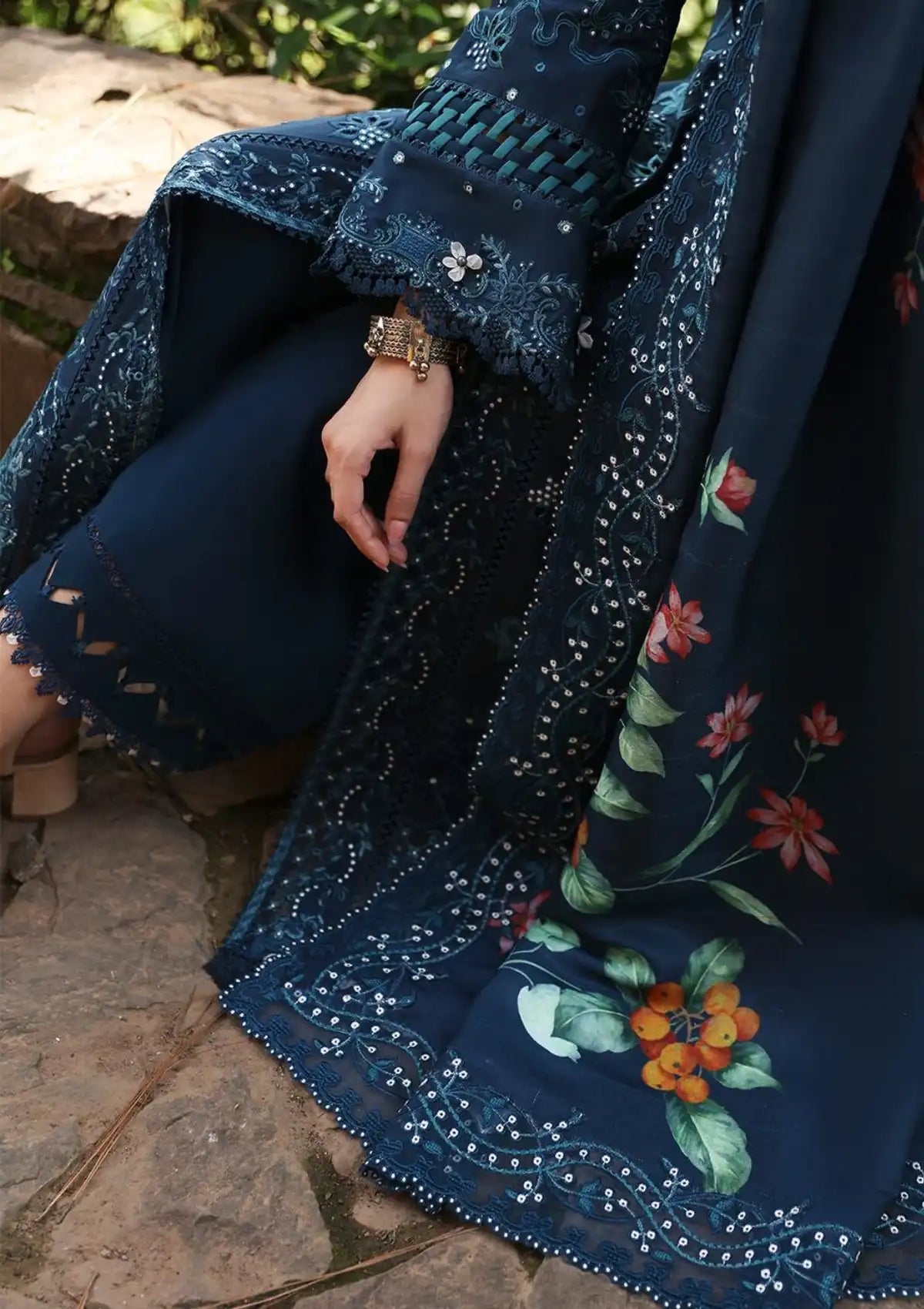 Qalamkar Qlinekari Linen'24 LM-10 TULA