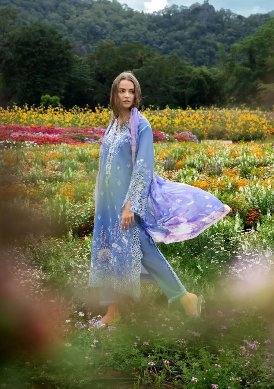 Mushq Secret Garden Hemline'26 D-15A Azure Bloom