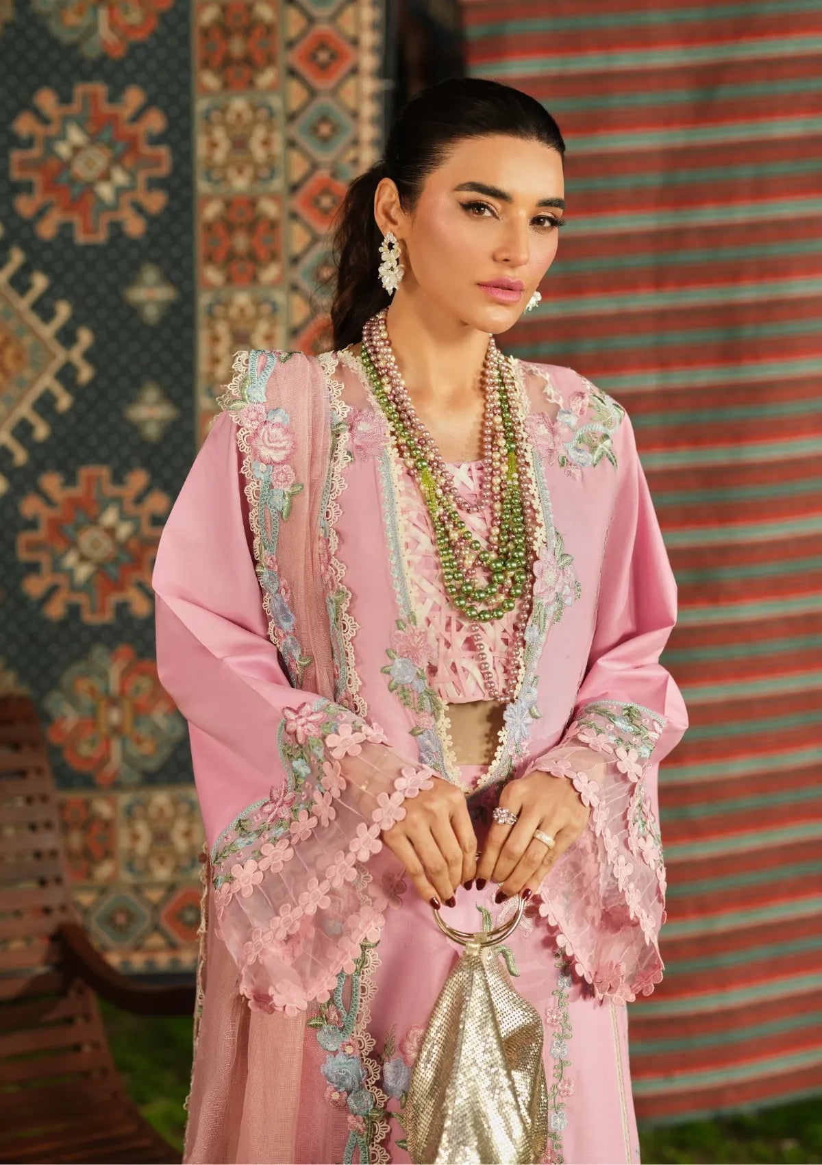 Maryam Hussain Luxury Lawn'26 D-08 Aesaar