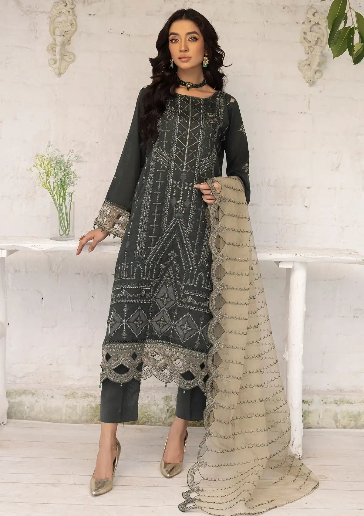Ayla Zahra Singhar Luxury Emb Karandi'23 SNAZ 3 - Mohsin Saeed Fabrics