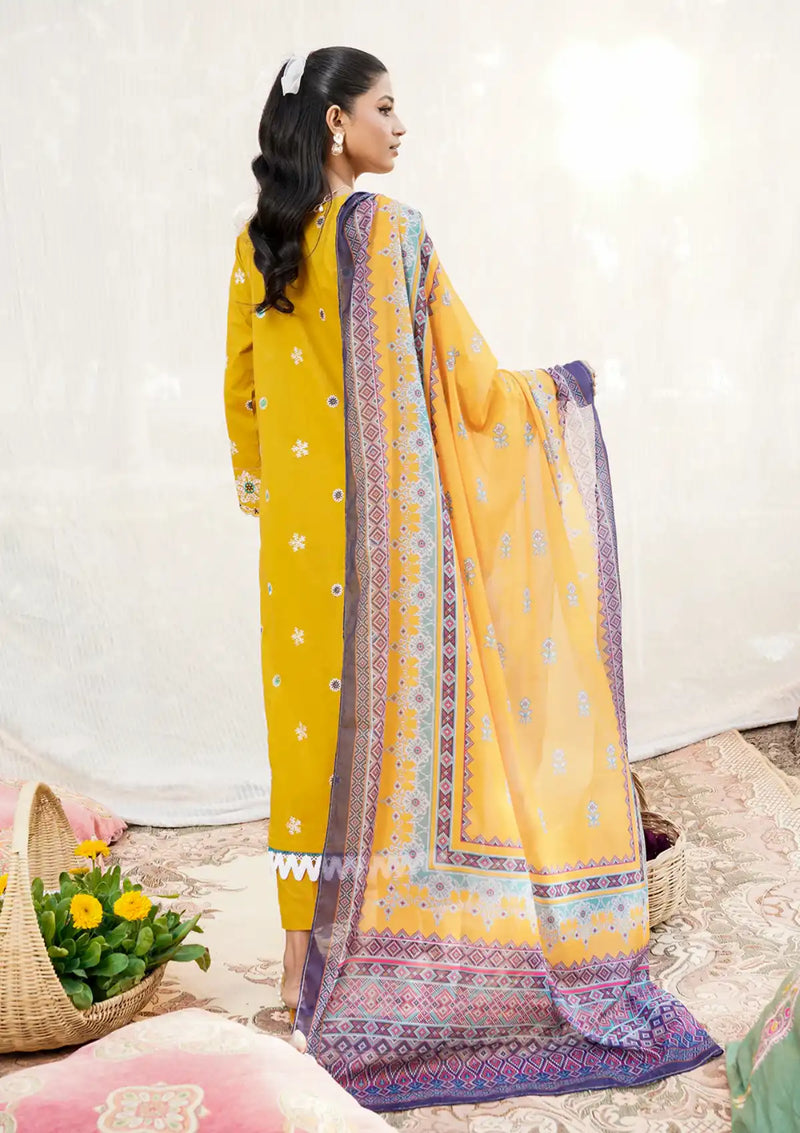Safwa Skye Emb Lawn'24 Vol-01 SKY-09 - Mohsin Saeed Fabrics