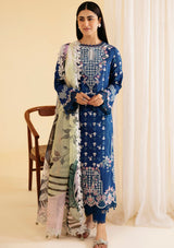 Qalamkar Qlinekari Luxury Lawn'24 SQ-08 ZEL - Mohsin Saeed Fabrics