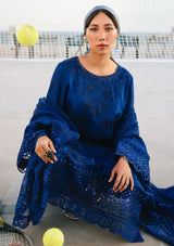 Nureh Eid Escape Luxury Lawn'24 NE-90 BLUME - Mohsin Saeed Fabrics