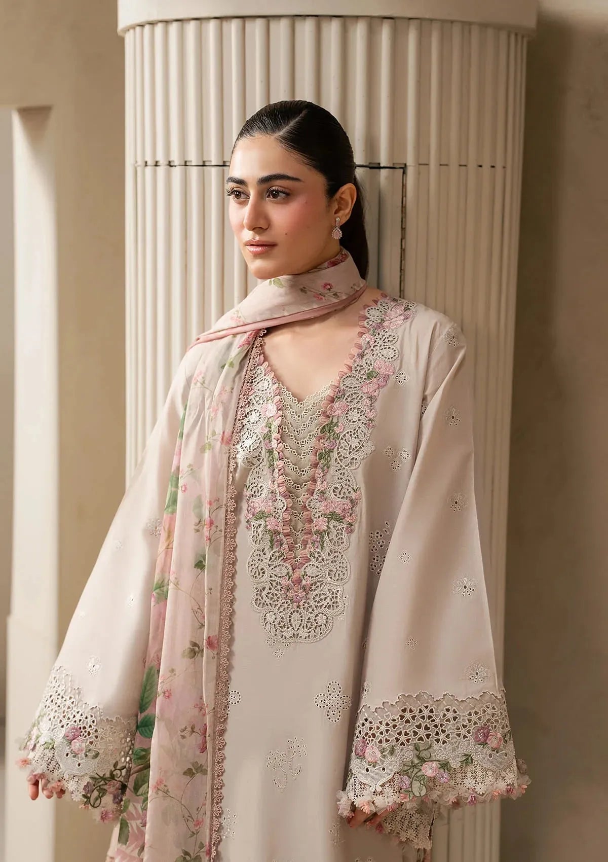 Elaf E-Craft Chikankari Lawn'26 EHC-6B CLAY