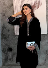 Sidra Fahad Velvet'25 SF - 294  Black