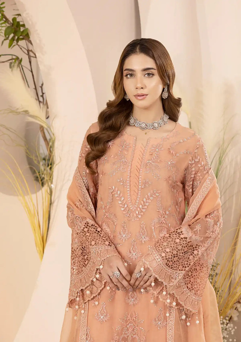 Lavish Pareesa Luxury Chiffon'24 D-02 PASTEL PEACH