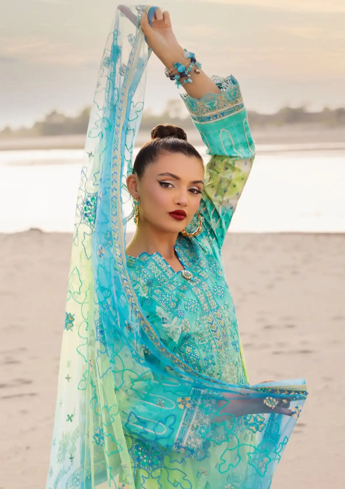 Muscari Premium Emb Lawn'24 MPEC-2029 - Mohsin Saeed Fabrics