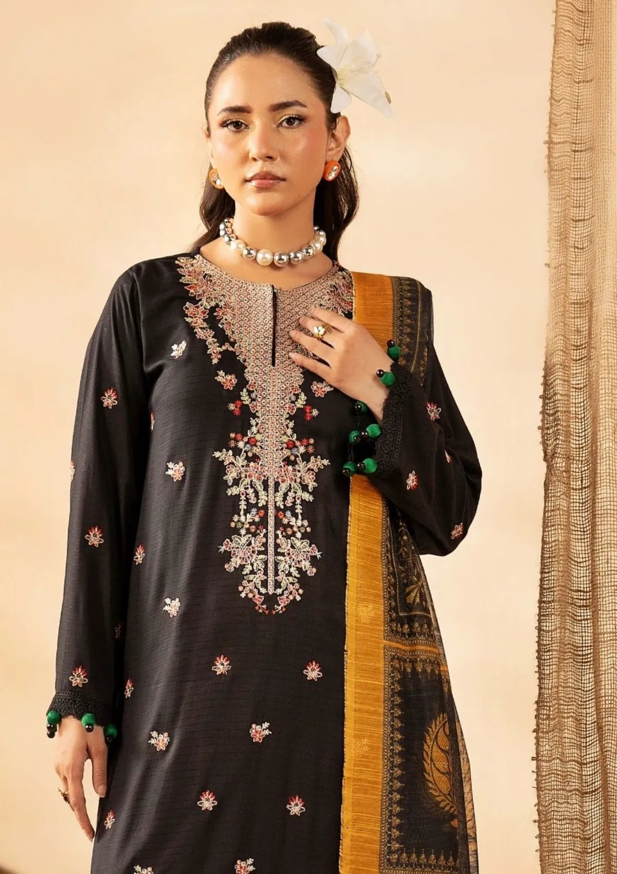 Khoobsurat Emb Slub Linen'25 EK-301