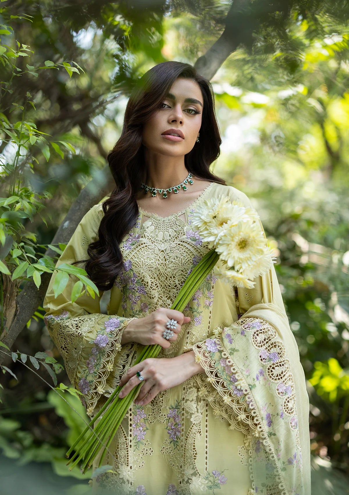 Elaf Luxury Lawn Vol-2'26 ELQ-7A BUTTER YELLOW