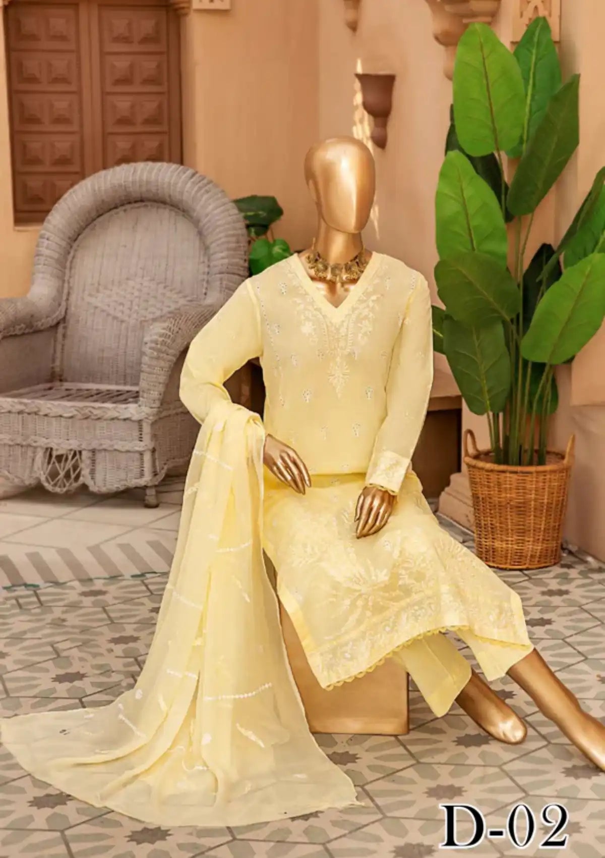 Umdah By KZ Emb Lawn'24 Vol-07 D-02 - Mohsin Saeed Fabrics