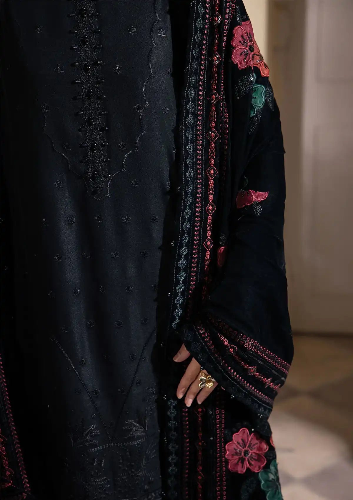 Nureh Exclusive Leather Peach'23 NE-72 BRAZILA - Mohsin Saeed Fabrics