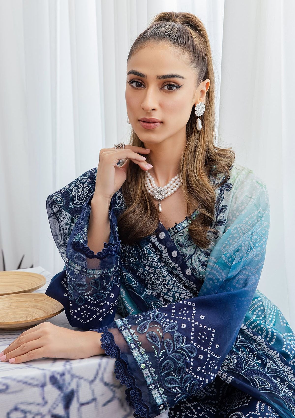 Nureh Gardenia Linen'23 NSG-125 - Mohsin Saeed Fabrics
