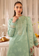 Farasha Seraya Emb Lawn'24 D-10 SAGE - Mohsin Saeed Fabrics