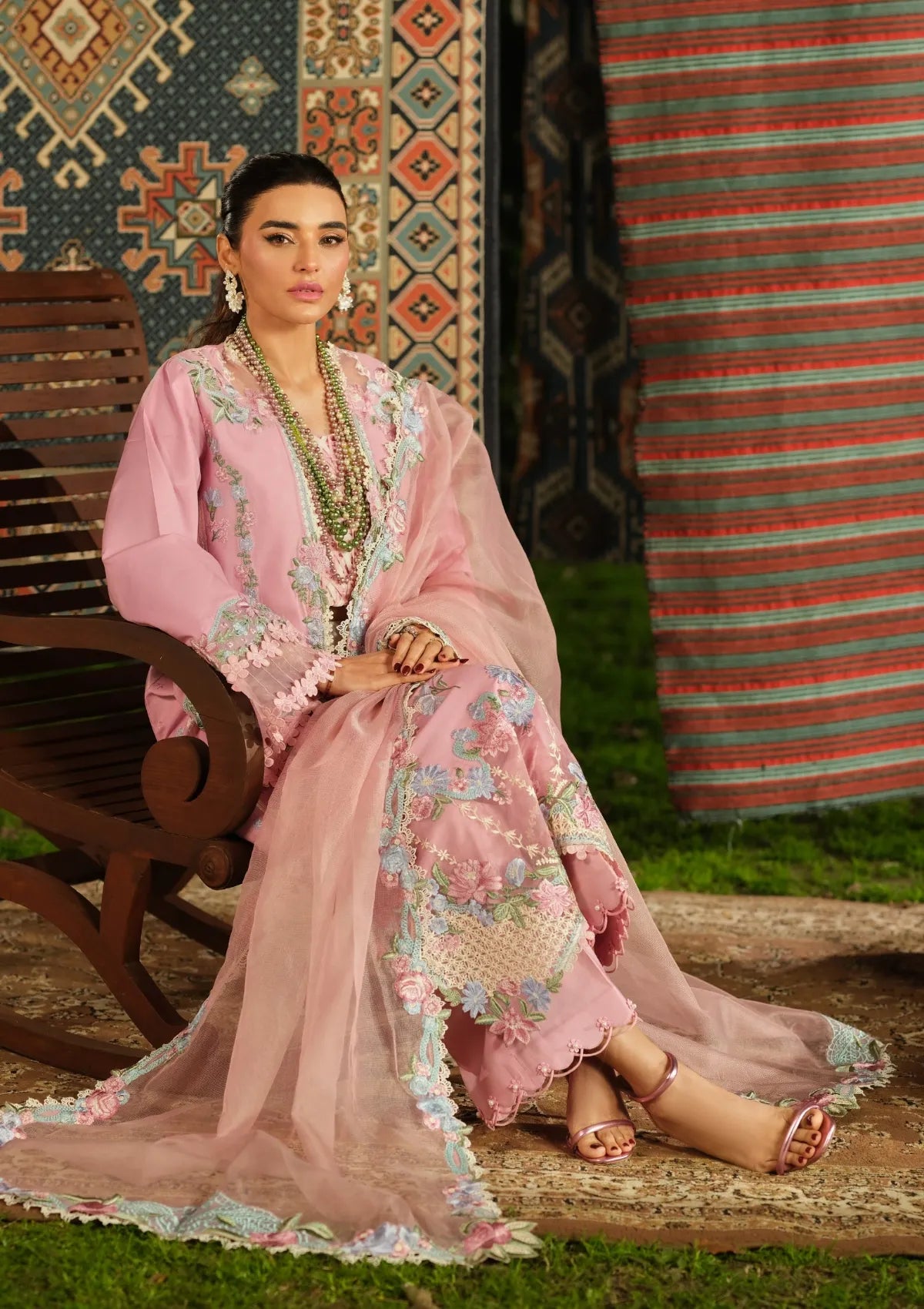 Maryam Hussain Luxury Lawn'26 D-08 Aesaar