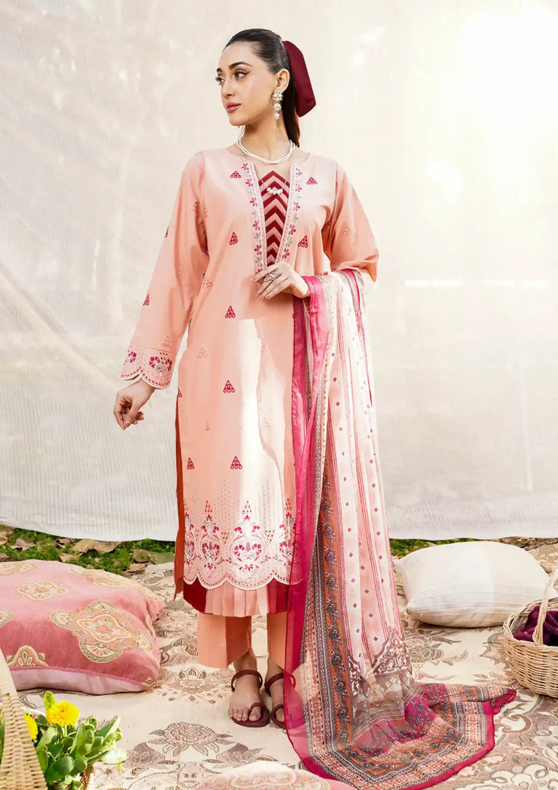 Safwa Skye Emb Lawn'24 Vol-01 SKY-10 - Mohsin Saeed Fabrics