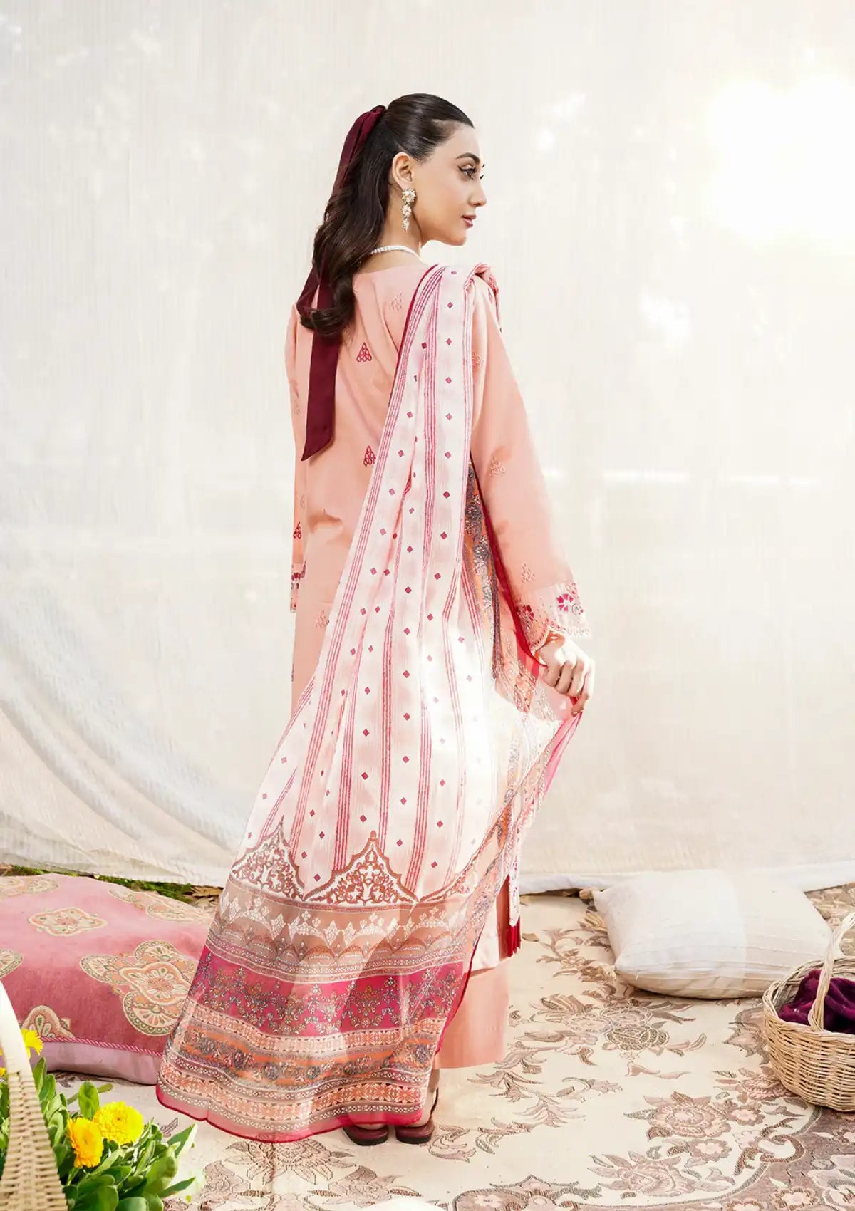 Safwa Skye Emb Lawn'24 Vol-01 SKY-10 - Mohsin Saeed Fabrics