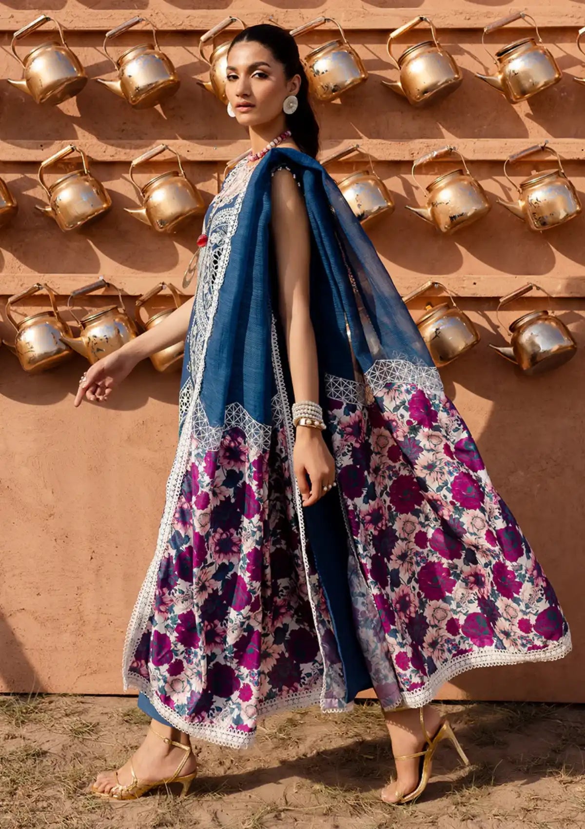 Parishay Janan Luxury Lawn'24 JL-07 - Mohsin Saeed Fabrics