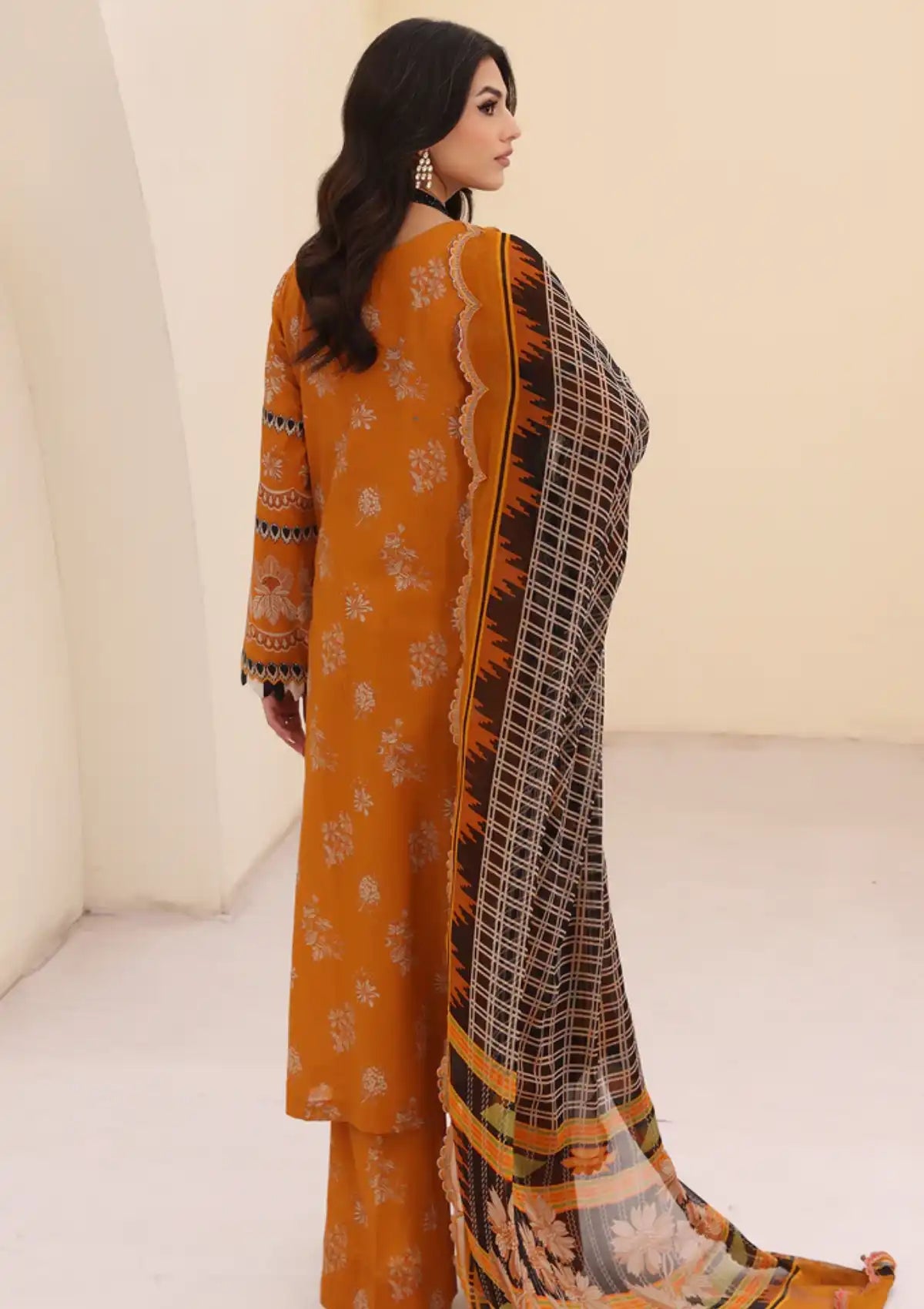 Charizma Naranji Emb Lawn'24 Vol-01 CN4-001 - Mohsin Saeed Fabrics
