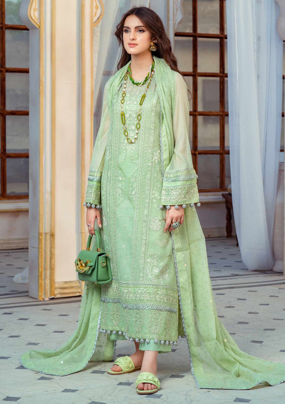 Maryum N Maria RTW - Queen Green MLRD-061 - Mohsin Saeed Fabrics