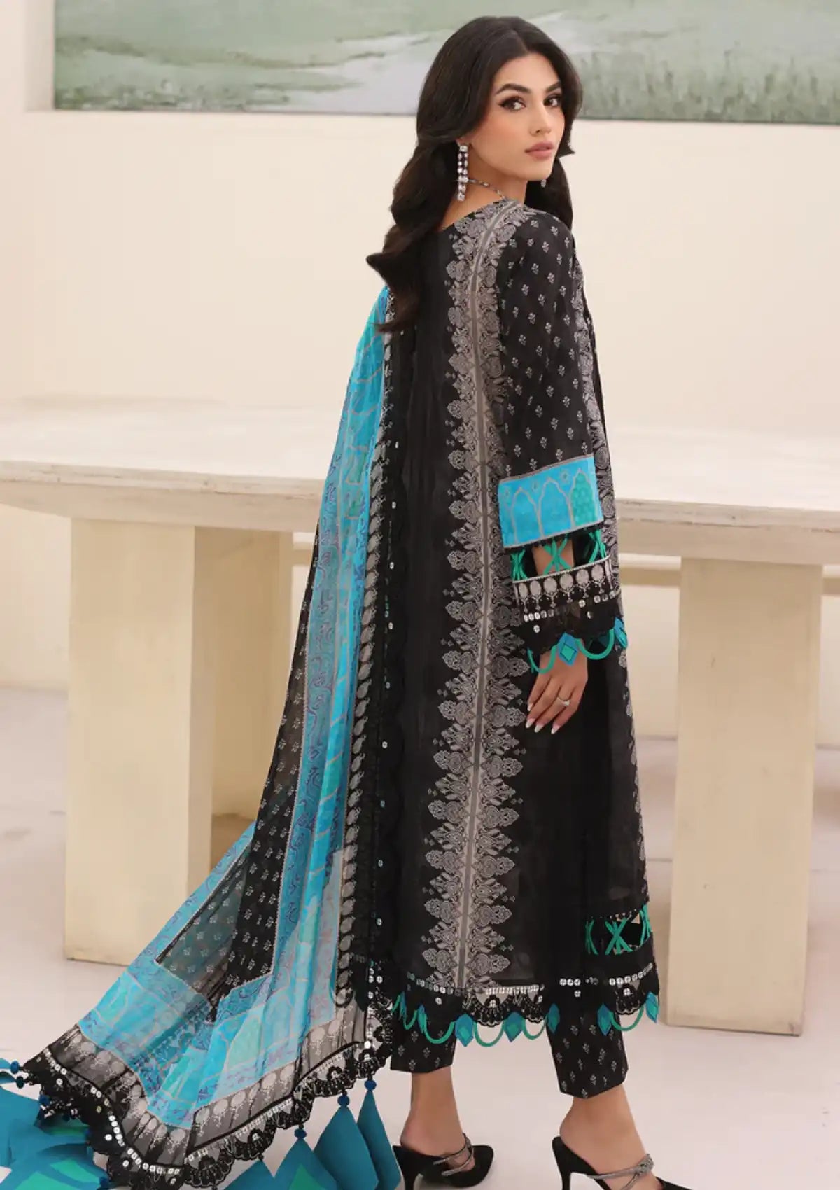 Charizma Naranji Emb Lawn'24 Vol-01 CN4-002 - Mohsin Saeed Fabrics