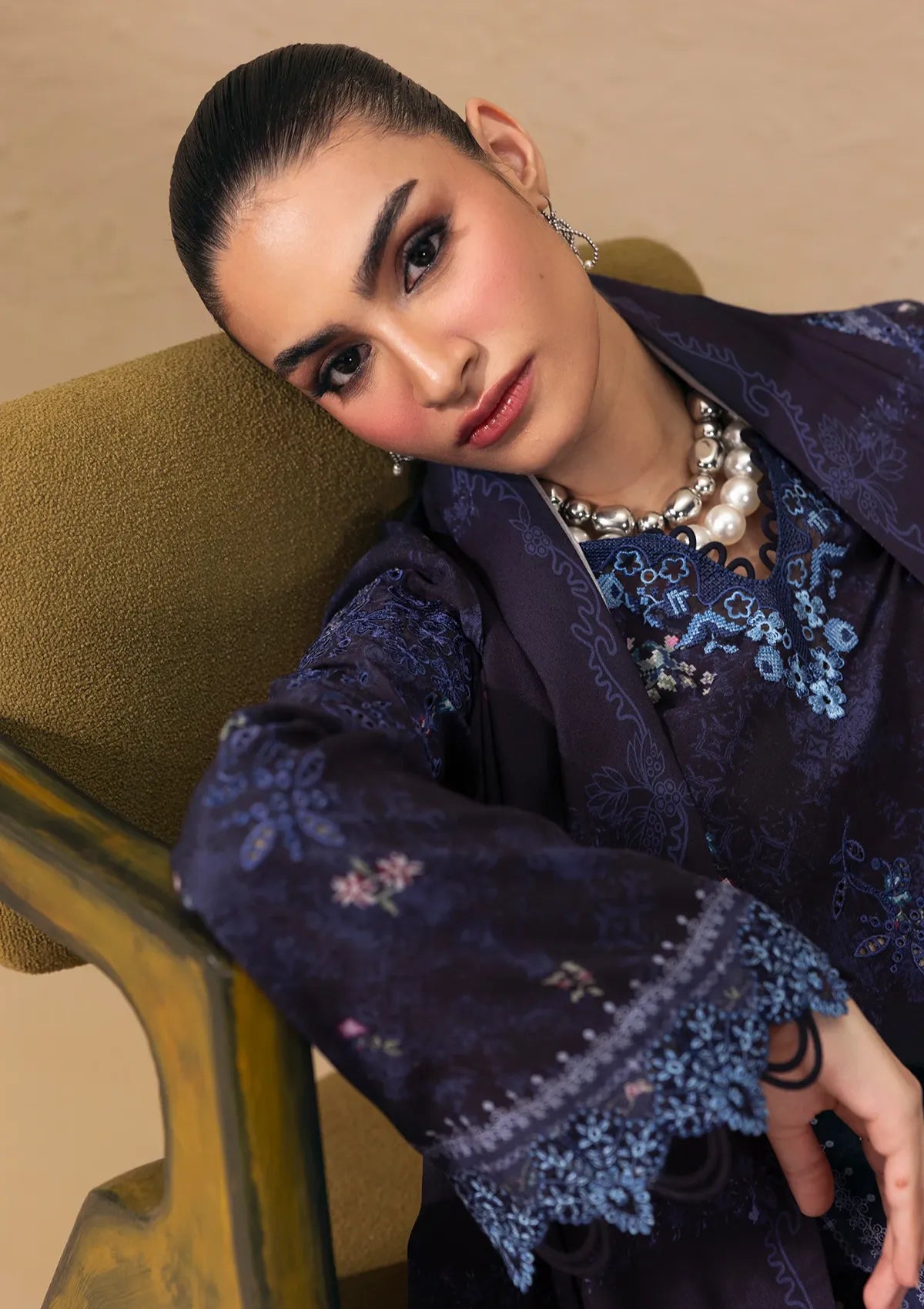 Qalamkar Qprints Linen'26 QPW-08 A Noreen