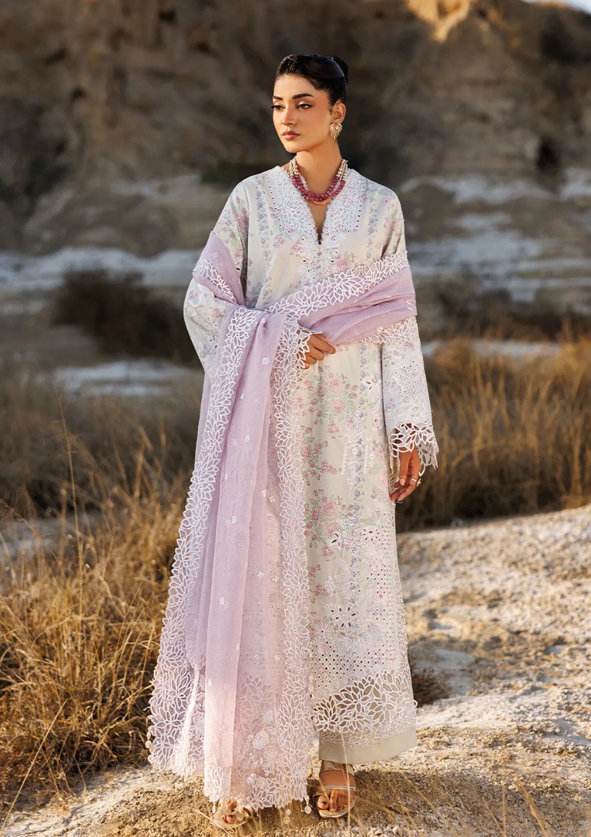 Emaan Adeel Sunlit Groove Luxury Lawn'26 -SUNNY SPLASH