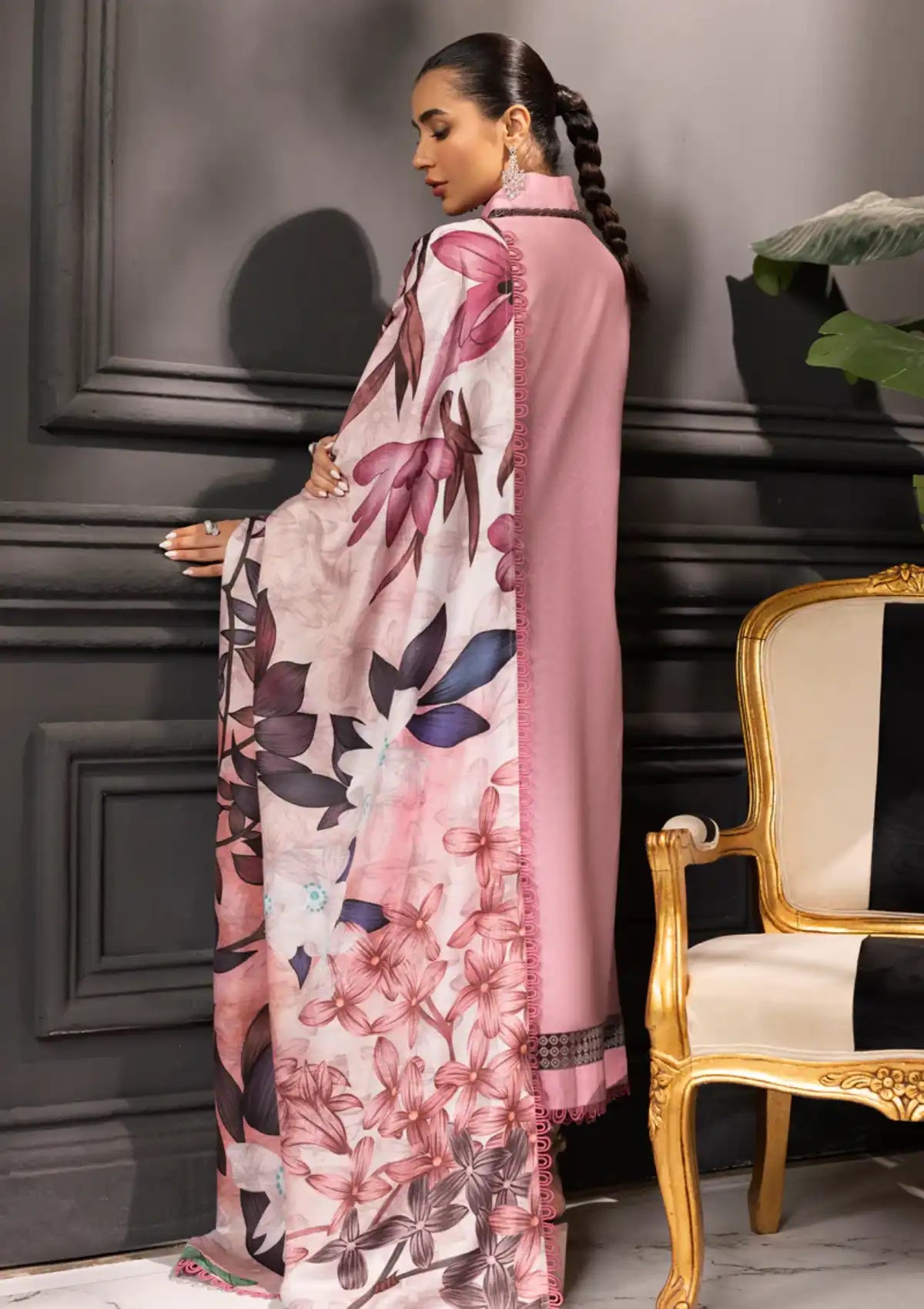 Rang Rasiya Carnation Khaddar'23 D-10 JUMANA - Mohsin Saeed Fabrics