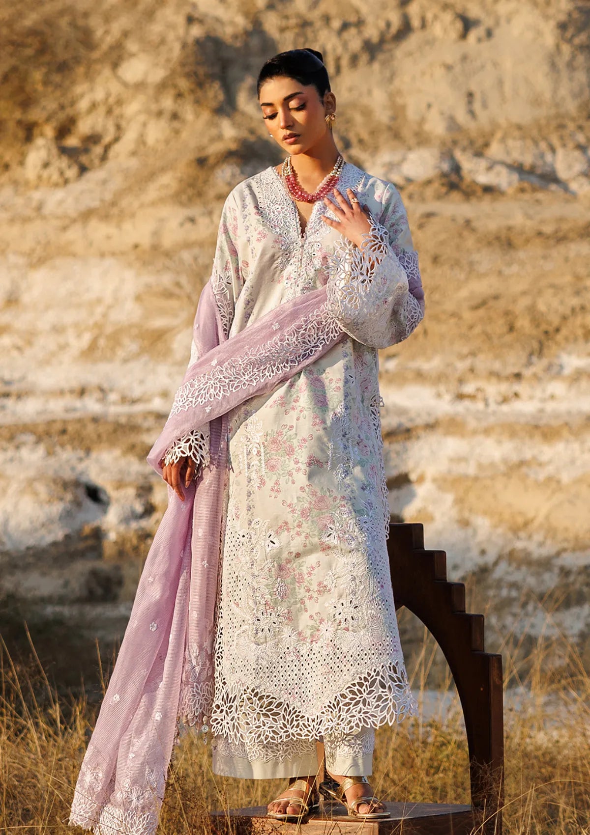 Emaan Adeel Sunlit Groove Luxury Lawn'26 -SUNNY SPLASH